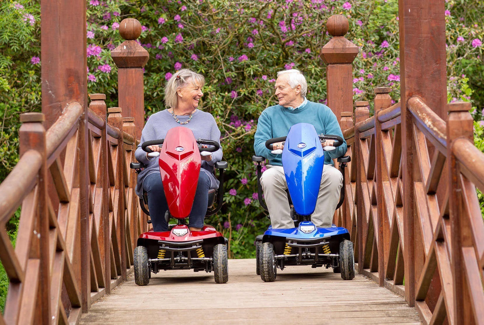 Mobility Scooter Users Enjoying Their Ride Together