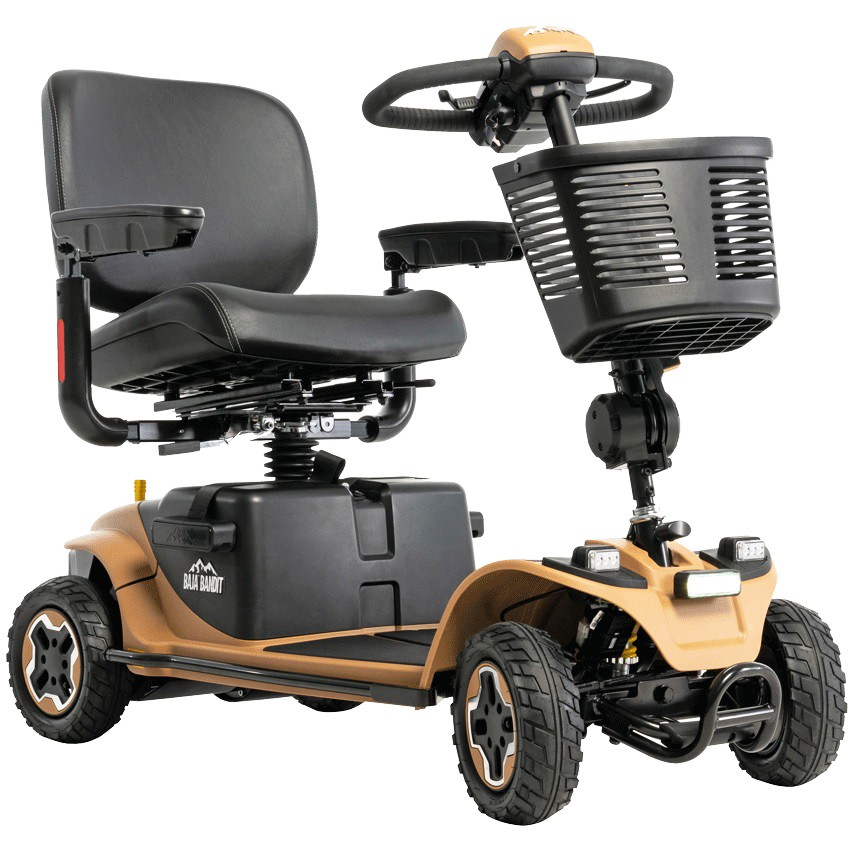 Baja Bandit 4-Wheel Scooter - Tan Color - 14.5 Miles Range