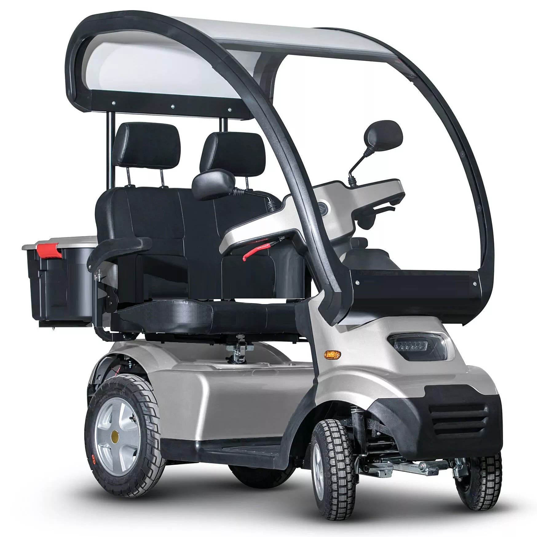 Afiscooter S - S4 Dual Wide Seat - Silver 4-Wheel Scooter