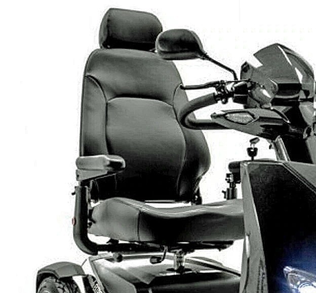 Silverado Extreme - 4-Wheel Full-Size Full Suspension Scooter - Generously-Sized Captain Seat with Flip-Back Armrests - By Merits Health Products