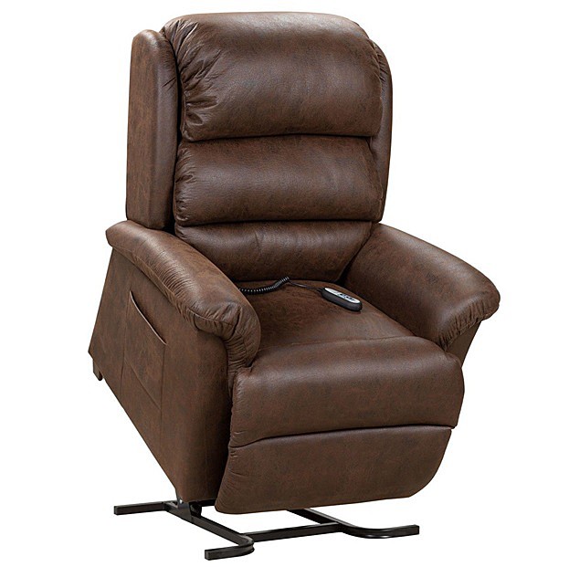 Relaxer PR-766 w/ MaxiComfort Lift Chair Recliner By Golden Technologies Microsuede Bourbon Fabric 