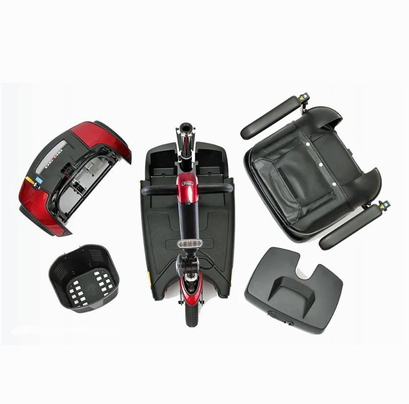 Go-Go Sport - 3-Wheel Travel Scooter - Easy Feather-Touch Disassembly in 5 Easy Pieces for Transport