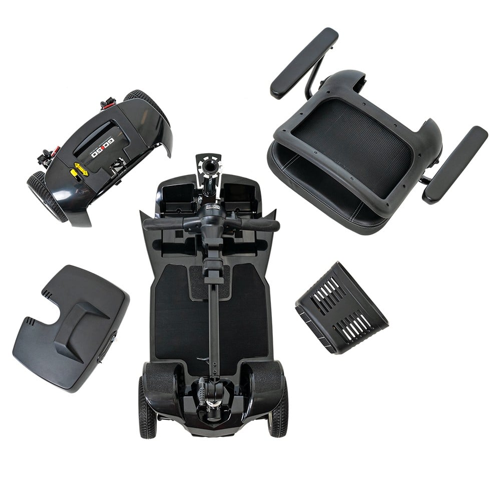 Go-Go Ultra X Portable Scooter Model S49 4-Wheel Travel Scooter By Pride Mobility - Disassembles to 5 Pieces