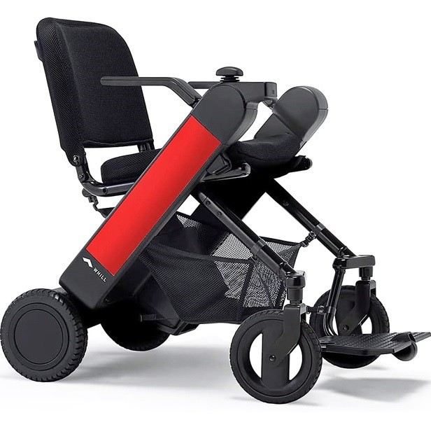 WHILL Model F Power Chair - Folding Travel Electric Wheelchair -   Red