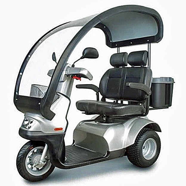 Afiscooter S - S3 Dual Wide Seat with Canopy 3-Wheel Scooter