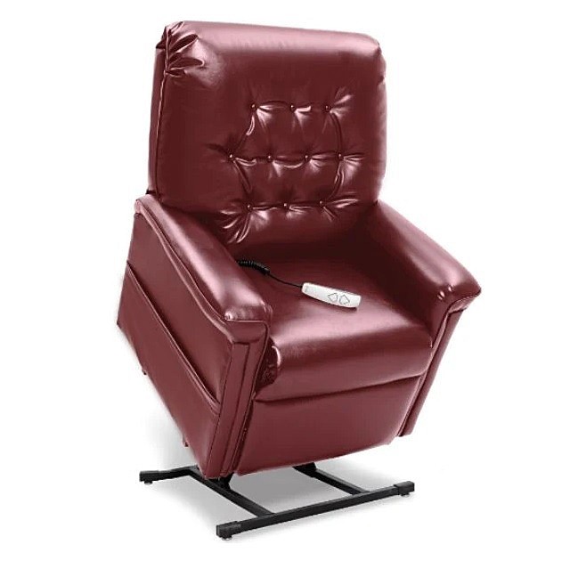 Heritage LC-358 Lift Chair - Lexis Faux Leather Burgundy Fabric - By Pride Mobility