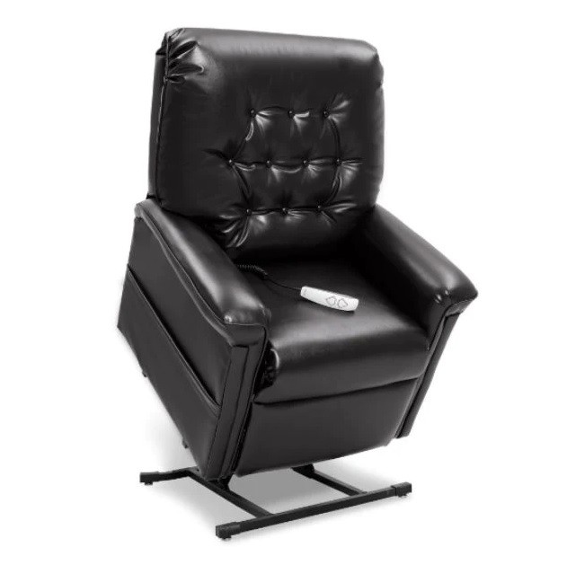 Heritage LC-358 Lift Chair - Lexis Faux Leather Black Fabric - By Pride Mobility