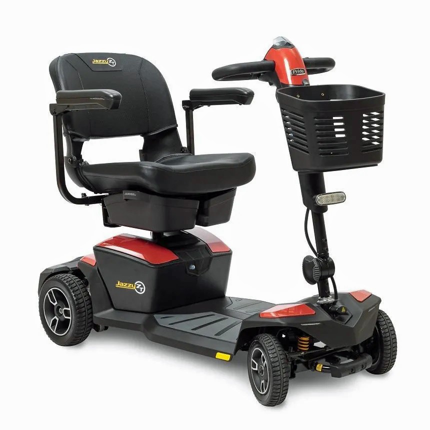 Zero Turn 8 - 4-Wheel Travel Scooter - Fire Opal Color - By Pride Mobility