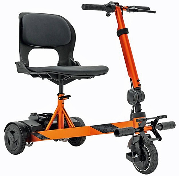 iRide®2 - 3-Wheel Folding Scooter - Mango Color - By Pride Mobility