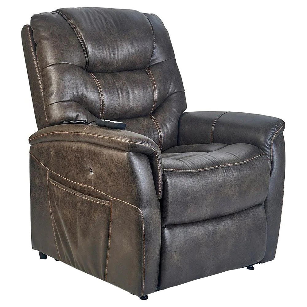 Dione PR446 Lift Chair Deluna™ Series - Sutton Faux Leather Graphite Fabric - By Golden Technologies