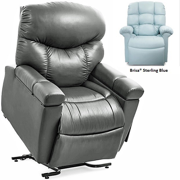 Cloud+ PR511 Lift Chair With HeatWave™ With Maxicomfort - Brisa® Sterling Blue Fabric - By Golden Technologies