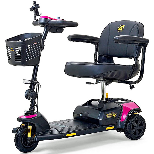 Buzzaround XLS-HD 3-Wheel Scooter w/ Comfort Spring Suspension GB121B-SHZ Color: Orchid Pink