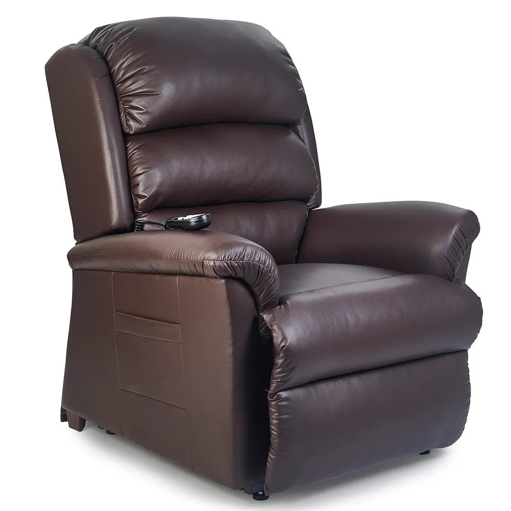 Relaxer PR-766 w/ MaxiComfort Lift Chair Recliner By Golden Technologies Brisa Coffee Bean Fabric 