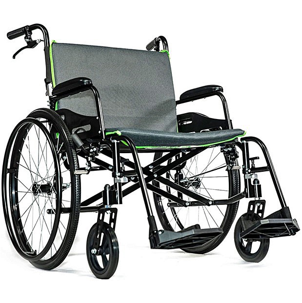 Feather Chair HD XL Heavy-Duty Extra-Wide Featherweight Manual Wheelchair w/Swing Away Footrests