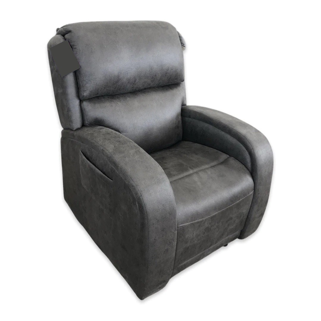 EZ Sleeper PR-735 with Maxicomfort Lift Chair Recliner By Golden Technologies Microsuede Smoke Fabric 