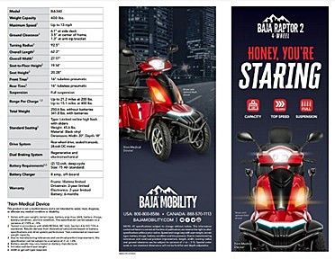 Baja™ Raptor® 2 - 4-Wheel Scooter - By Pride Mobility Brochure