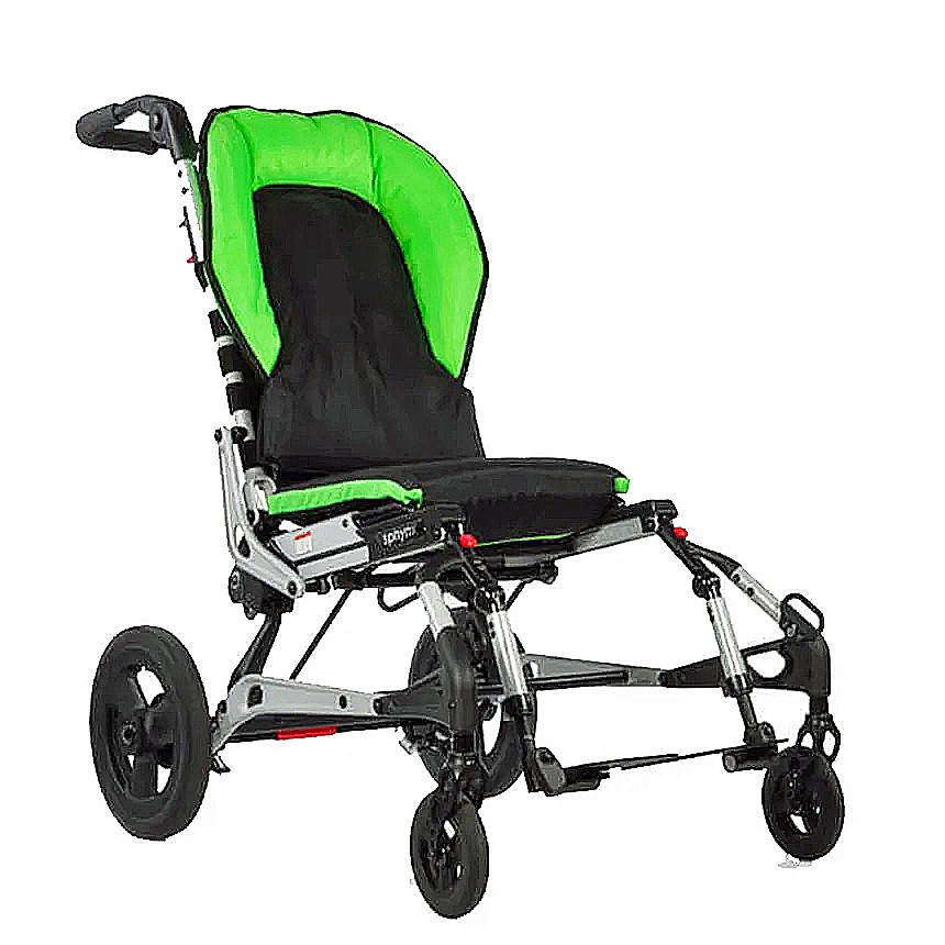 Zippie Sphynx Folding Tilt-In-Space Stroller - Green Color - By Sunrise / Quickie