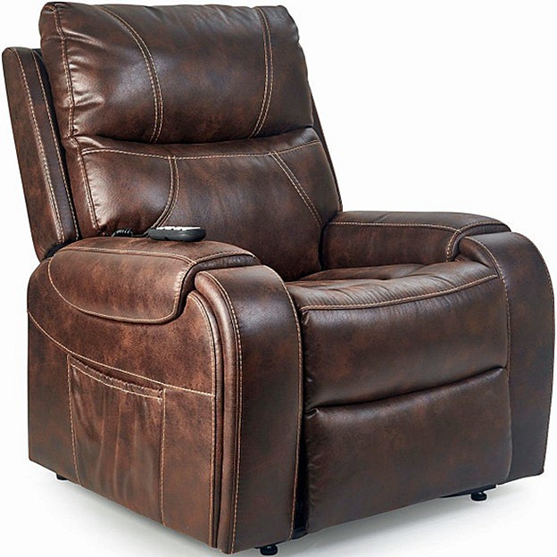 Titan PR-448 Infinite Position Lift Chair Recliner By Golden Technologies Sutton Faux Leather Maple Fabric Medium