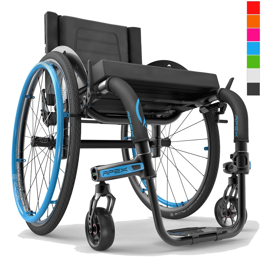 APEX Aluminum Model APALU Ultra Light Weight Rigid Manual Wheelchair By Motion Composites