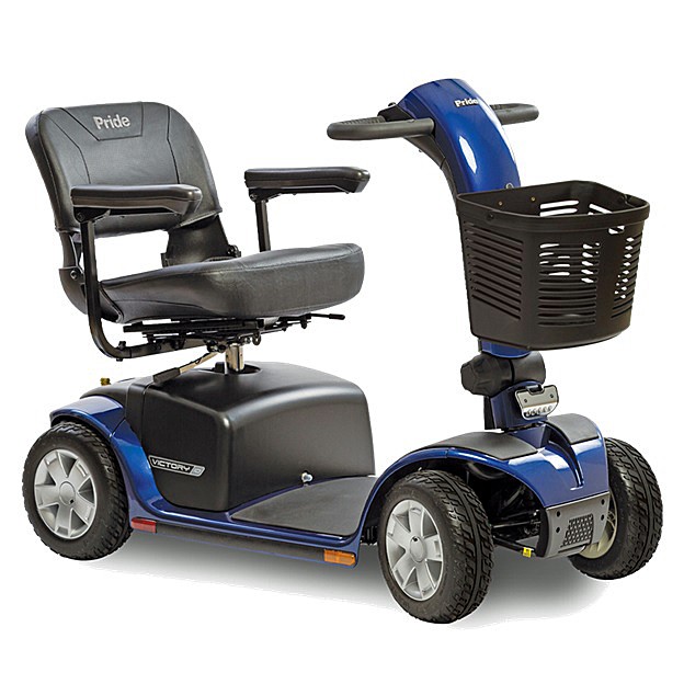 Victory 10 4-Wheel Scooter - Viper Blue Color - By Pride Mobility