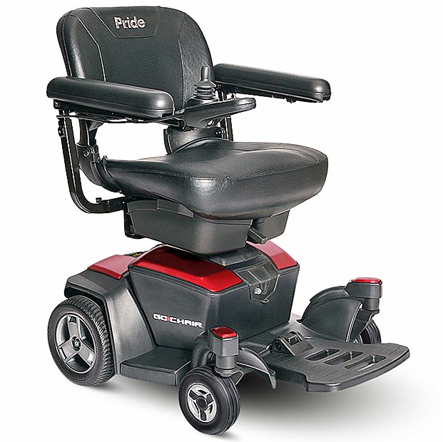 Go-Chair Power Chair Wheelchair - Ruby Red Color - By Pride Mobility