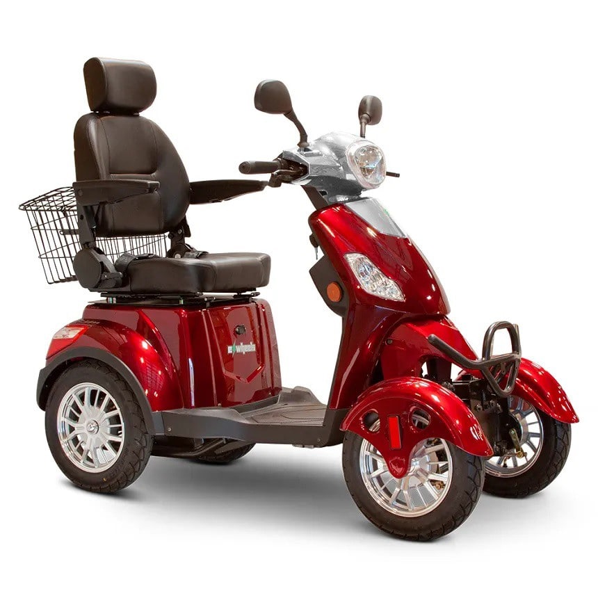 EW-46 Recreational Scooter - Red/Silver  Color - By EWheels