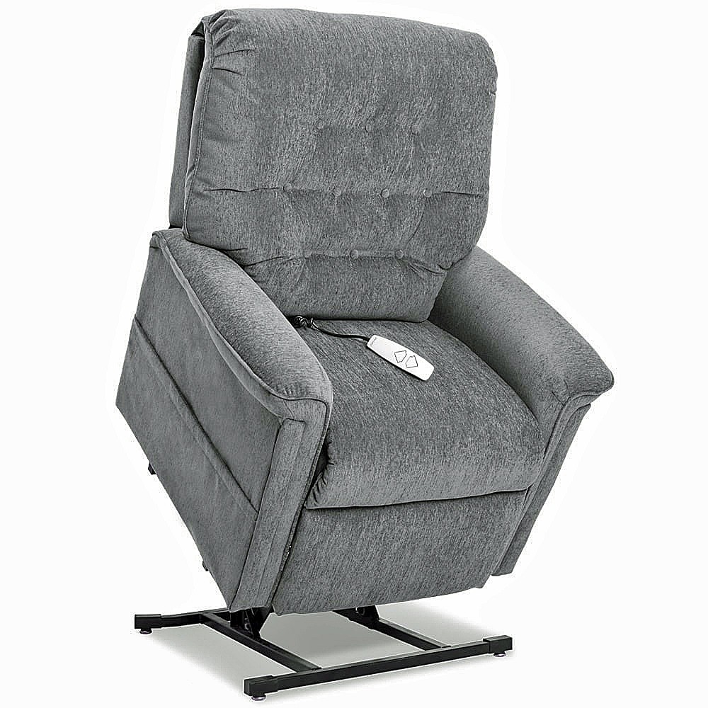 Heritage LC-358L 3-Position Lift Chair Recliner By Pride Mobility Crypton Aria Cool Grey Fabric Large 