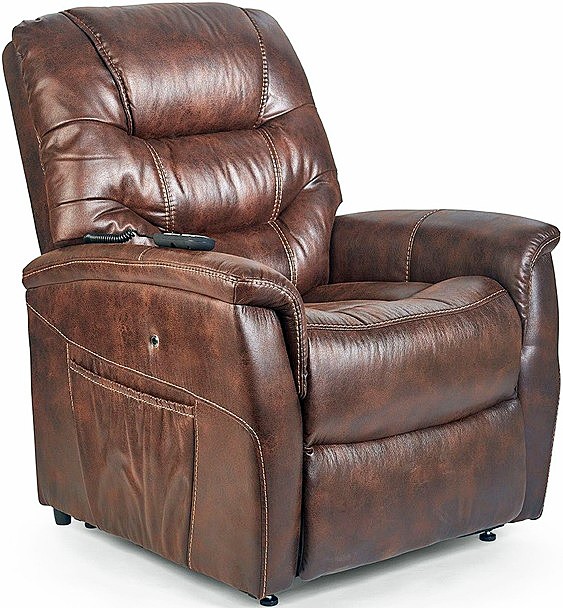 Dione PR-446 Infinite Position Lift Chair Recliner By Golden Technologies Sutton Faux Leather Maple Fabric Medium | Large 