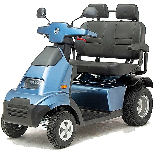 Afiscooter S - S4 Dual Wide Seat - Blue 4-Wheel Scooter