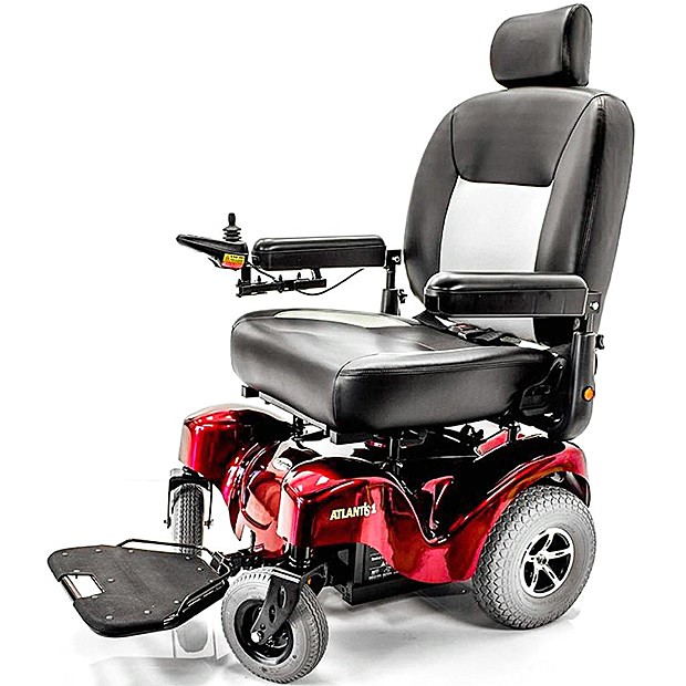 Atlantis Heavy Duty Bariatric Power Chair - P7102 - 24"W x 20"D Seat - Red