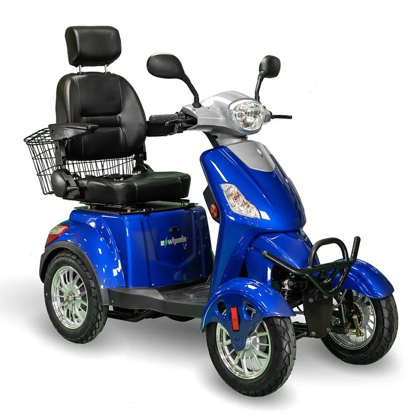 EW-46 Recreational Scooter - Blue/Silver Color - By EWheels