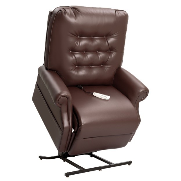 Heritage LC-358XL 3-Position Lift Chair Recliner By Pride Mobility UltraLeather Fudge Fabric Extra Large (XL) 