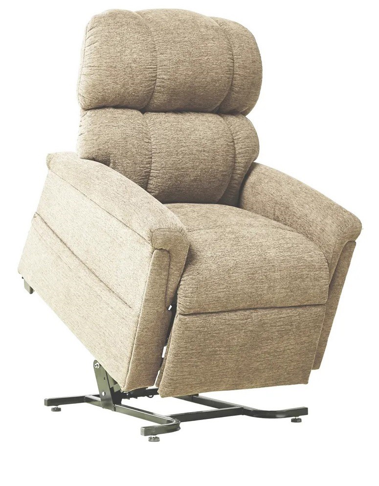 Comforter PR-535 with MaxiComfort Lift Chair Recliner By Golden Technologies Luxe Sand Fabric 