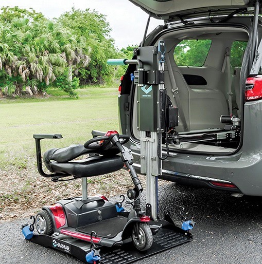 AL6000 Ultimate Inside Platform Lift - Vehicle Inside Power Scooter Lift -  Powered Electric Vehicle Carrier by Harmar