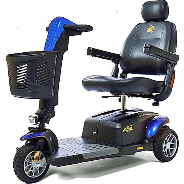 Buzzaround LX Luxury 3-Wheel Scooter Color: Blue