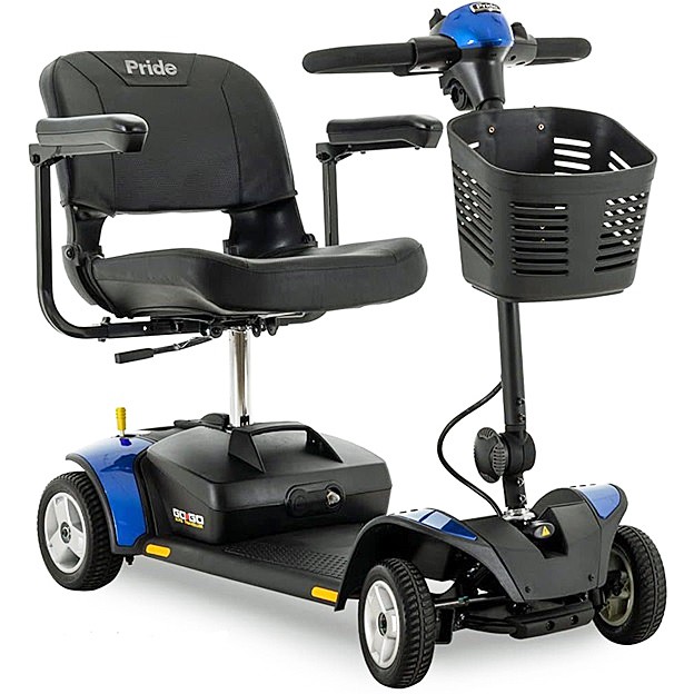 Go-Go Elite Traveller® Portable 4-Wheel Scooter - Blue - 12AH