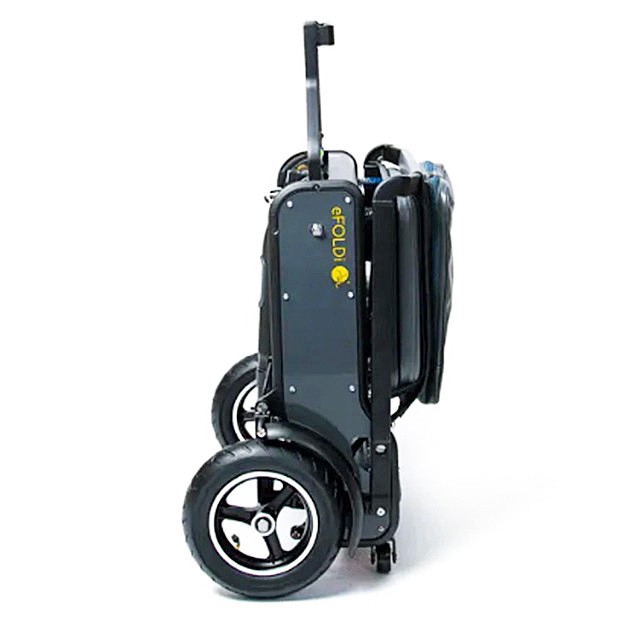 eFOLDi Explorer 3-Wheel Folding Scooter - Compact Folded Unit in Trolley Mode - By eFOLDi