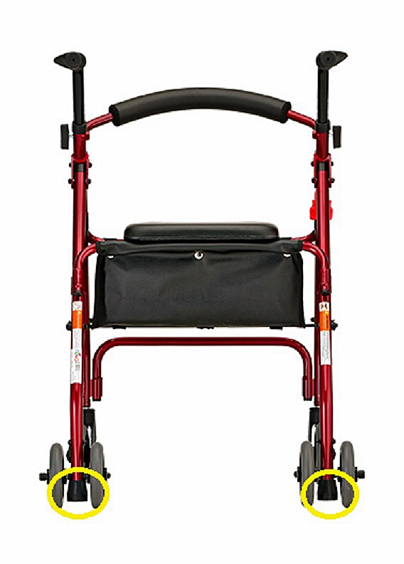 Rolling Walkers with Weight-Activated Brakes