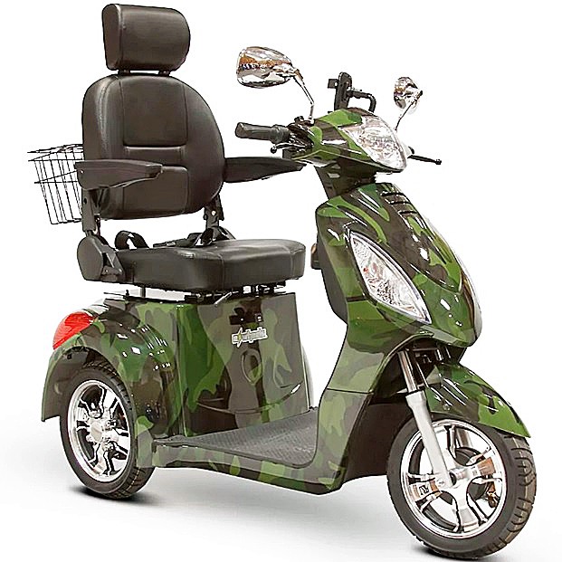 EWheels EW-36 Elite 3-Wheel Scooter with Electric Brake Assist Color: Camo