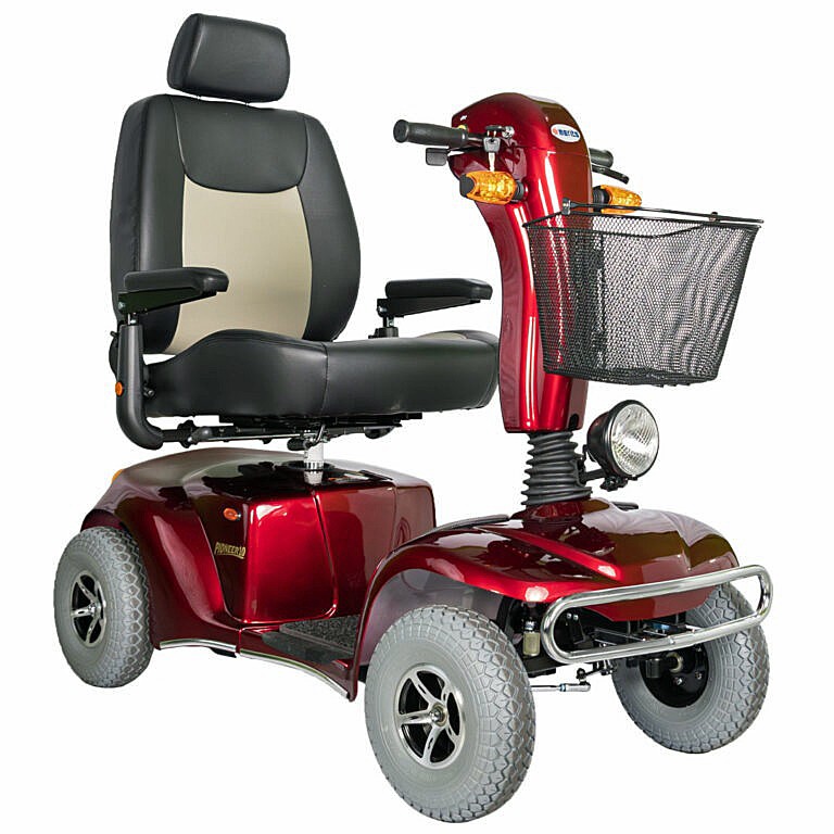 Pioneer 10 DLX 4-Wheel Scooter - Red Color - By Merits Health