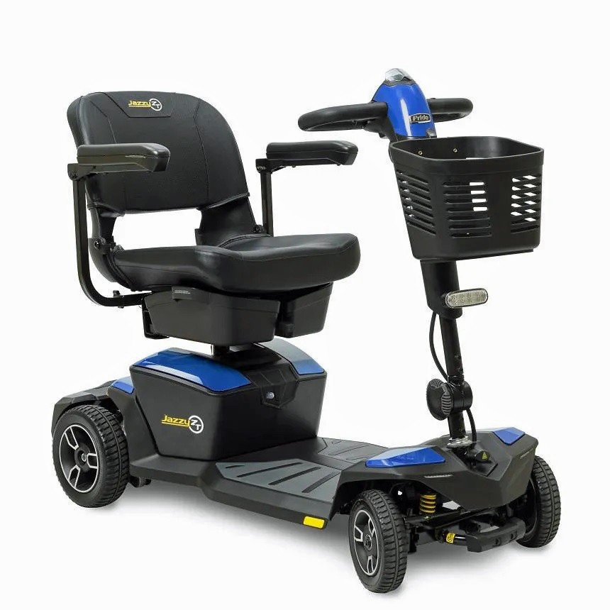 Zero Turn 8 - 4-Wheel Travel Scooter - Sapphire Blue Color - By Pride Mobility