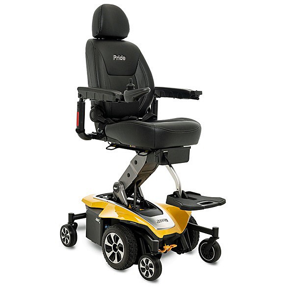 Jazzy Air 2 Extended Range Power Chair - Citrine Yellow Color - By Pride Mobility