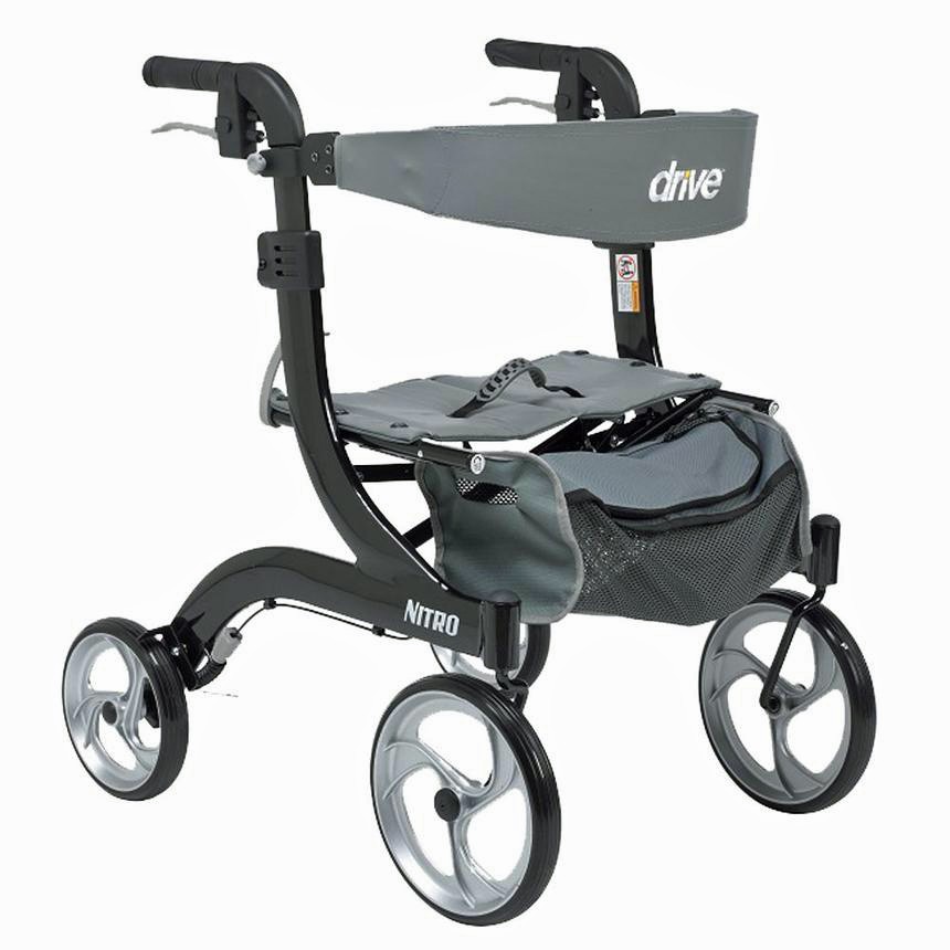 Nitro Hemi-Height RTL10266BK-H Rolling Walker 