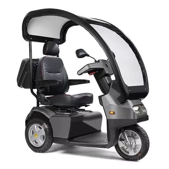 Afikim Afiscooter S3 Single Seat With Canopy 3-Wheel Scooter 
Color: Dark Gray