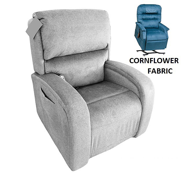 EZ Sleeper PR735 With Maxicomfort Lift Chair - Amadora Cornflower Fabric - By Golden Technologies