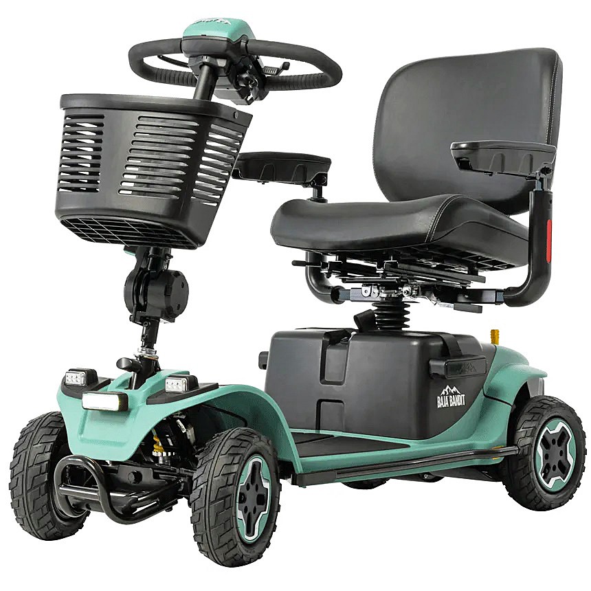 Baja Bandit 4-Wheel Scooter - Sage Color - Up to 29 Miles Range