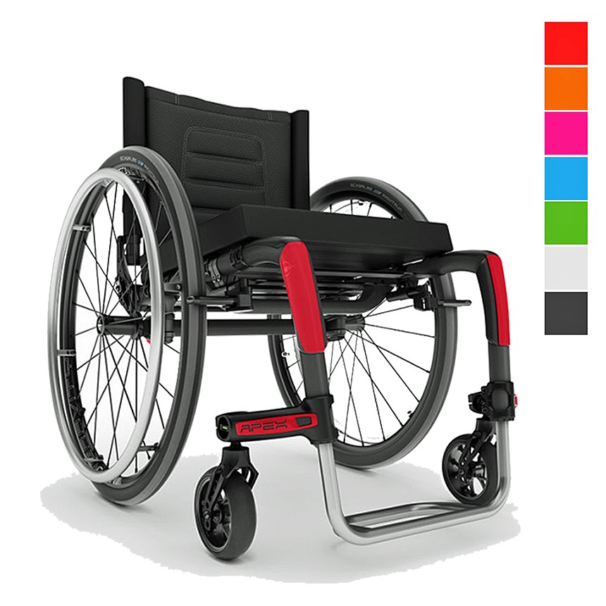 APEX Carbon Fiber Model APWC12 Ultra Light Weight Carbon Fiber Manual Wheelchair By Motion Composites