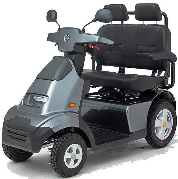 Afiscooter S - S4 Dual Wide Seat - Dark Gray 4-Wheel Scooter