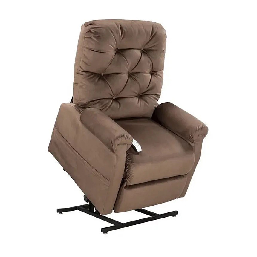 Classica 3-Position Chaise Lounger Lift Chair Recliner - Otto Chocolate Fabric - By Mega Motion | Windermere - Division of Pride Mobility