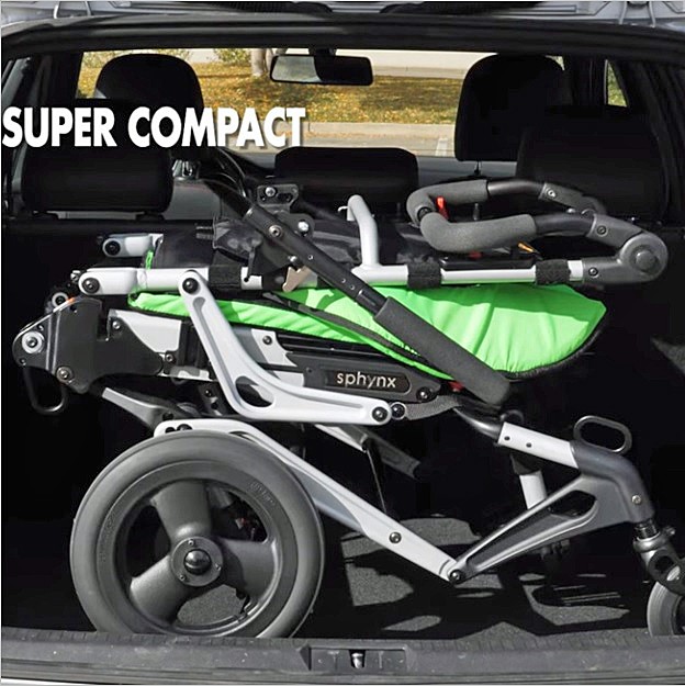 Zippie Sphynx Folding Tilt-In-Space Stroller - Super Compact - By Sunrise / Quickie